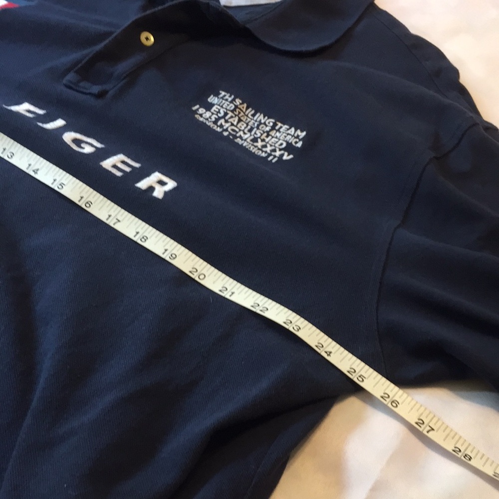 Tommy Hilfiger Navy Cotton Polo Shirt  Sailing Team 1985 Size XXL - Picture 13 of 15